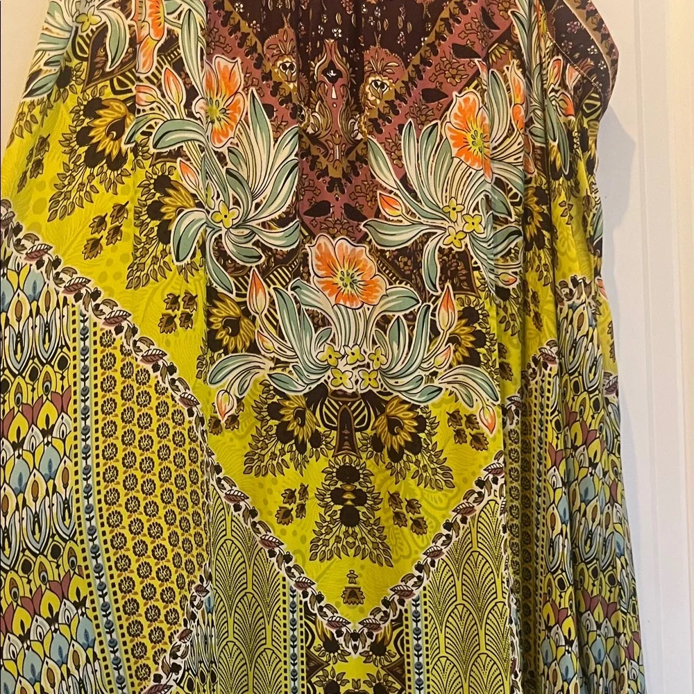 Anthropologie Bohemian Maxi Dress with Floral Patterns - Picture 2 of 4